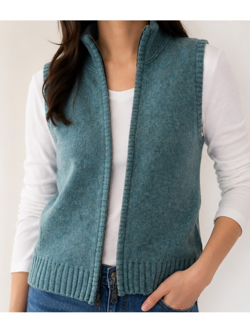 Eddie Bauer Women's Zip Front Sweater Vest
